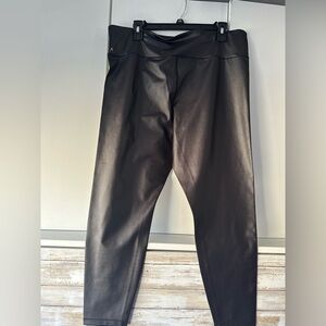 🖤 INC High Rise Faux Leather Leggings 2X Plus Compression Shine